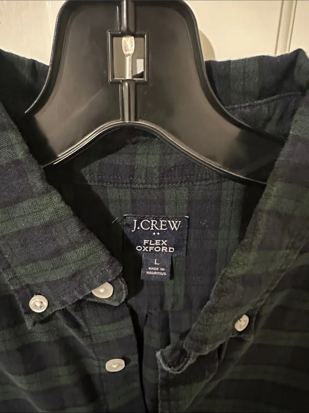 J. Crew Green and Navy Plaid Button-Down Shirt